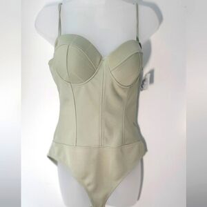 Chic Sage Green Bodysuit